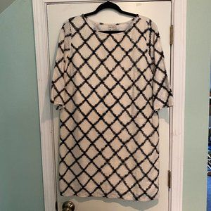 EUC - The Odells Alexa Shift Dress in Ikat Diamond